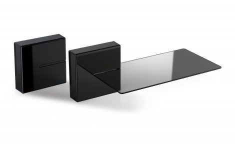 Meliconi GHOST CUBE SHELF BLACK kábel takaró sín, AV polc